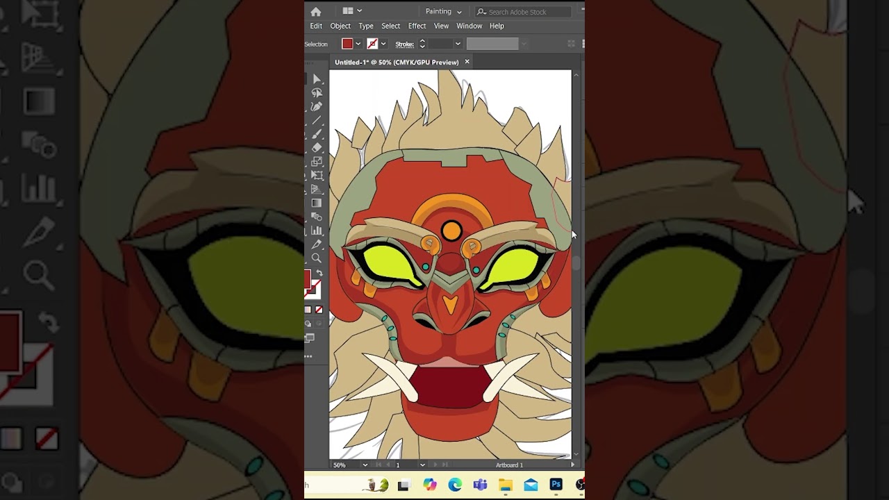 Vector Monkey Mascot design in Adobe Illustrator #art #cyberart #vectorart #digitalart