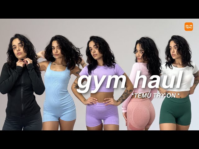Vídeo relacionado con MJGkhiy Conjunto de gimnasio para mujer, fitness, 2 piezas, gimnasio, tops, leggings y cintura alta, conjuntos de ropa deportiva, chándales de yoga, color liso, traje deportivo completo para curso