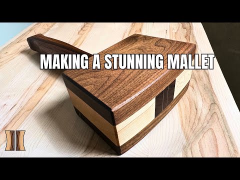 Making a Walnut Mallet: I made a STUNNING mallet out of WALNUT and MAPLE.