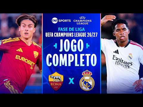 ROMA 3X4 REAL MADRID | JOGO COMPLETO | FASE DE LIGA | CHAMPIONS LEAGUE 2026/27
