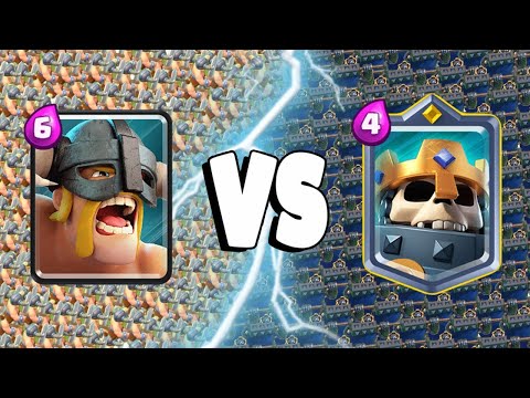 ELITE BARBARIANS Vs SKELETON KING - Clash Royale Battle #350