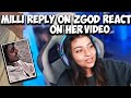 MILI REPLY ON ZGOD REACT ON HER VIDEO | MILI REPLY ON ZGOD SPAM