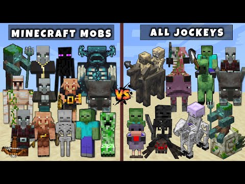 Minecraft Mobs vs All Jockeys | Mobs vs Mounts of Mayhem | Minecraft Mob Tournament