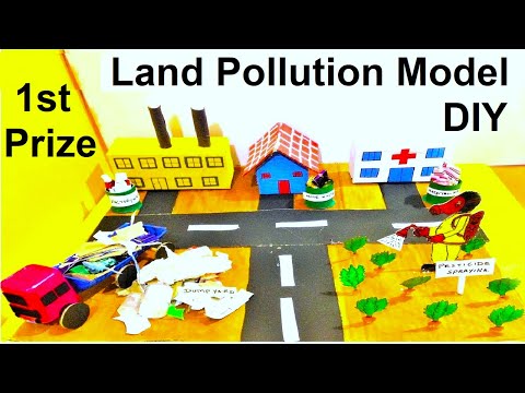 water pollution working model making using cardboard and waste materials diy best out of waste