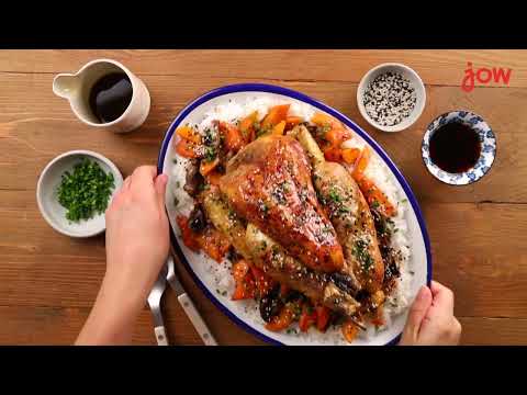 Pintade à l'asiatique & légumes au four