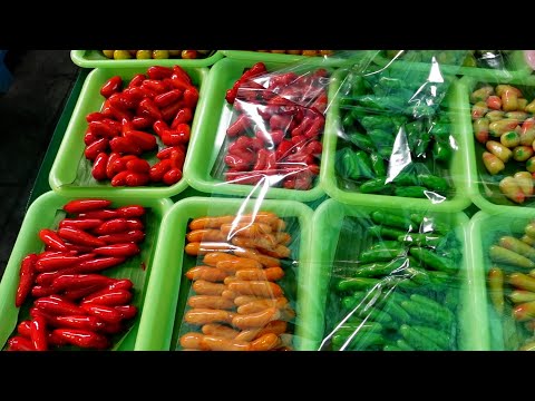 Fruit shaped mung beans | Thai Dessert (kanom look choup)