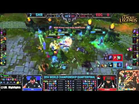 League of Legends s4 SHR vs EDG Quarter-final | The world's first ADC Uzi God Highlights