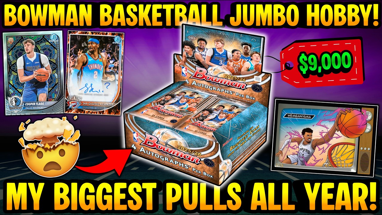 *MY CRAZIEST OPENING OF ALL-TIME!🤯 2025 BOWMAN BASKETBALL JUMBO HOBBY BOX REVIEW!🏀