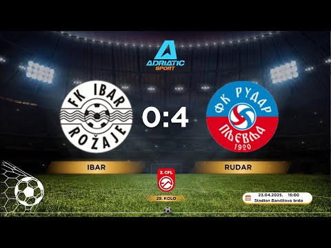 2. CFL | FK Ibar 0:4 FK Rudar | 30. kolo | 23.04.2025. | IZVJEŠTAJ