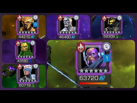 (Mcoc) Cavalier all boss fights itemless easy clear [ Solo All Bosses ]