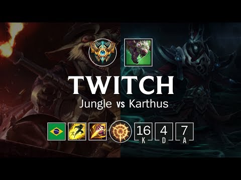 Twitch Jungle vs Karthus - BR Challenger Patch 8.20