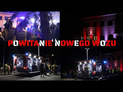 Huczne powitanie fabrycznie nowego średniego samochodu ratowniczo-gaśniczego dla OSP Niechanowo