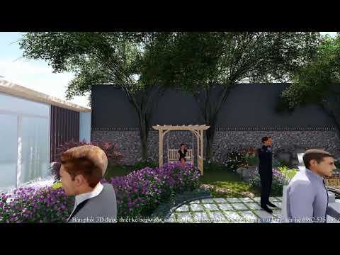Phối Cảnh 3D Sân Vườn Biệt Thự Anh Hiệp Trà Vinh 2019