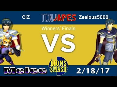 TCNJapes - C!Z (Fox, Marth) vs Zealous5000 (Marth) - SSBM Winners Finals - Smash Melee
