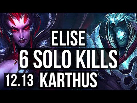 ELISE vs KARTHUS (JNG) | 2.4M mastery, 1200+ games, 6 solo kills, 9/2/9 | KR Diamond | 12.13