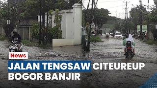 Bogor Hari Ini: Diguyur Hujan Satu Jam, Jalan Tengsaw Citeureup Bogor Banjir