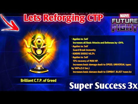 Lets Reforging CTP of GREED l Super Success Chance UP l event in - Marvel future fight #rkmff #mff