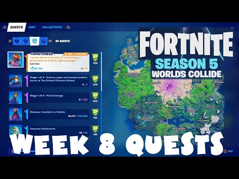 (Chapter 2) ALL Week 8 Quests Guide - Season 5 - Fortnite Battle Royale (Unlocking Predator)