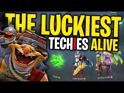 The Luckiest Techies Alive! - DotA 2 Funny Moments