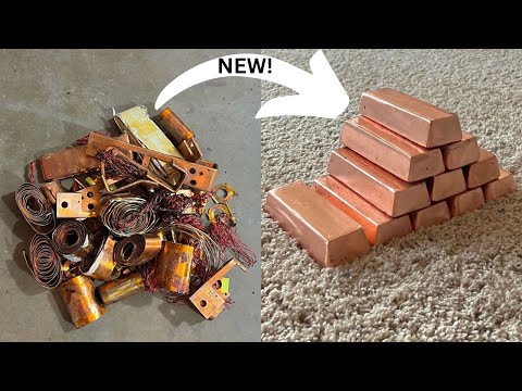Massive Copper Scrap Meltdown! (30+lbs)