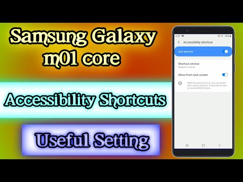 Samsung Galaxy m01 core Accessibility Shortcuts Useful Setting