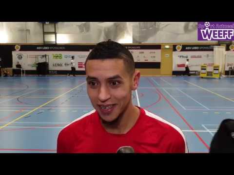 2019-02-22 Zaalvoetbal, Eredivisie, ASV/Lebo-Hovocubo, interviews
