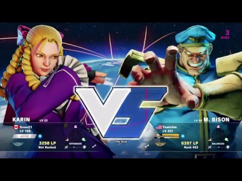 Street Fighter V: Snoe21 (Karin) vs. Tnatchie (M. Bison)