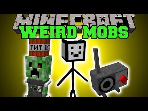 PopularMMOs - Minecraft: WEIRD MOBS (WHAT ARE THESE THINGS?!) Mod Showcase