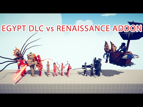 EGYPT DLC Team vs RENAISSANCE ADDON Team - Totally Accurate Battle Simulator TABS