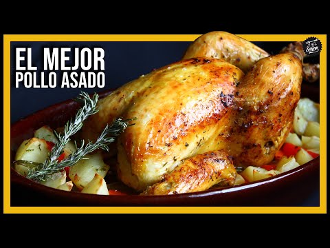 Pollo asado al horno muy jugoso y sabroso🍗 Receta fácil paso a paso