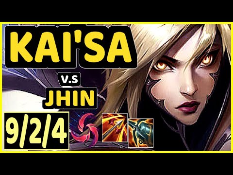 KOBBE (KAI'SA) vs JHIN - 9/2/4 KDA BOTTOM ADC GAMEPLAY - EUW Ranked MASTER