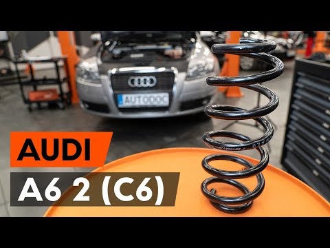 How to change front springs / front coil springs on AUDI A6 2 (C6) [TUTORIAL AUTODOC]
