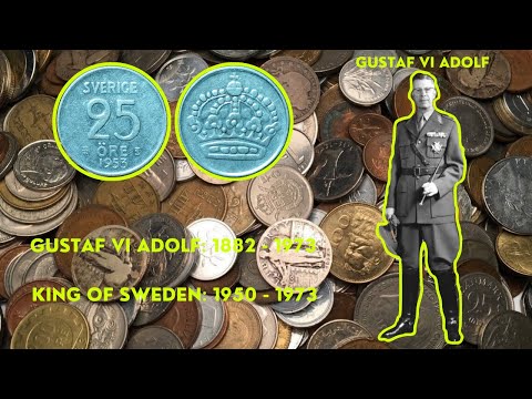 25 Öre - Gustaf VI Adolf - Sweden - 1953 - Silver