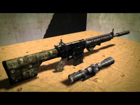 Modern weapon SR-25 demonstration video (Key 4D)
