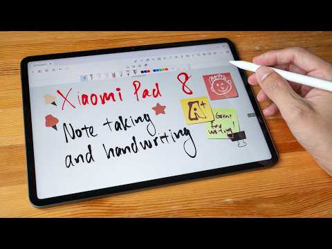 Создание заметок на Xiaomi Pad 8 с помощью Focus Pen Pro (и более старой версии стилуса).