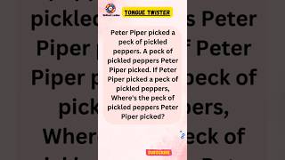 Can you say this English tongue twister? Peter Piper tongue twister #english #shorts #englishlesson