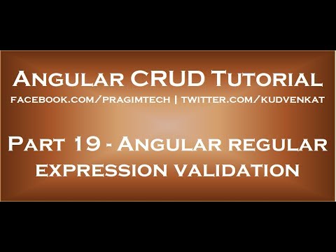 Angular regular expression validation