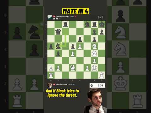 Beautiful MATE IN 4 by Nikolas Theodorou #chess #shorts
