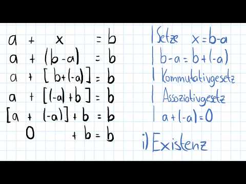 Umformung von Gleichungen – Folgerungen der Körperaxiome