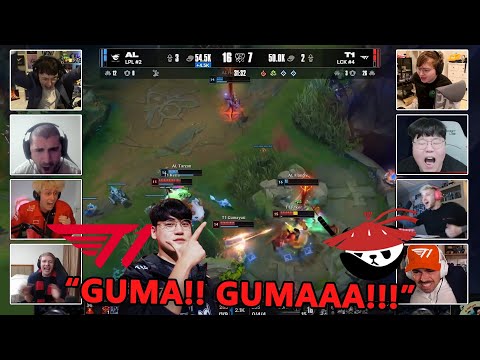 Streamers React to T1 vs AL - T1 Just Don't LOSE to LPL! | Worlds 2025 Quarterfinals Highlights