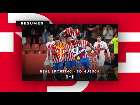 Resumen Real Sporting-SD Huesca (1-1)