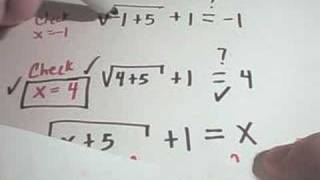 Solving Equations Involving Square Roots