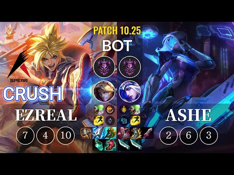 ASP Crush Ezreal vs Ashe Bot - KR Patch 10.25