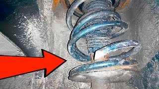 Replacing the Front Spring of the Shock Strut in VAG cars (Audi A6 C5, VW Passat B5, Skoda Superb)