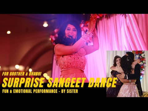 Sister dance on Brother's Wedding | I wrote an emotional poem for them | Best Surprise Sangeet Dance