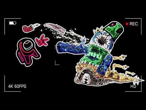 Mini Crewmate Kills Creepy Rainbow Friends Characters - Part 1 | Among Us Neon Skin