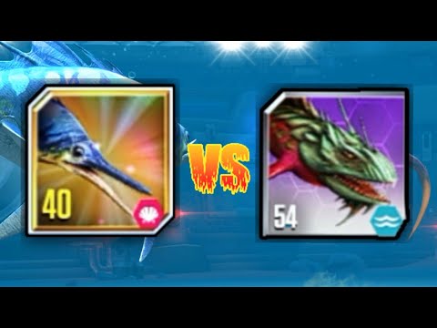 OPHTHALMOSAURUS VS XINATHODON AQUATIC WAR DINOBUCKS SUPER BATTLE WARS|| Jurassic World The Game