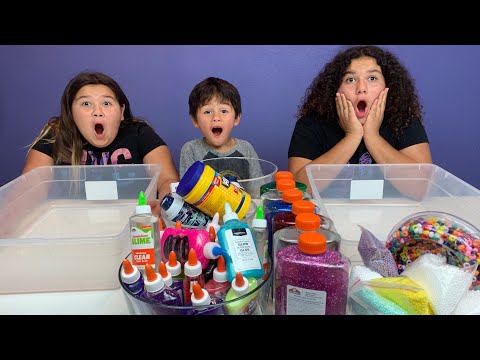 Our Baby Brother Gabe Picks Our Slime Ingredients Challenge