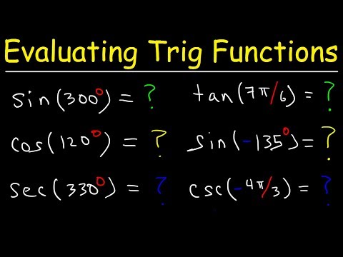 How To Use Reference Angles to Evaluate Trigonometric Functions