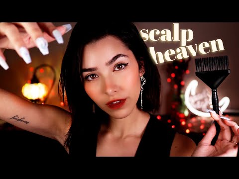 The Best ASMR Scalp Treatment (Ambitious Glow woo) - YouTube